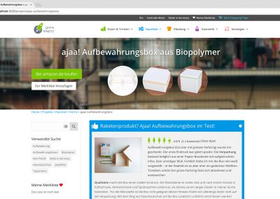 grüne RAKETE – Produktbeispiel