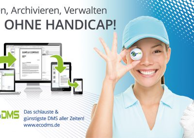 Schildgestaltung für ecoDMS (Golfplatz)