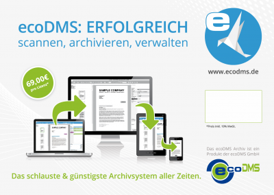 Plakat Design für ecoDMS (Reseller-Programm)