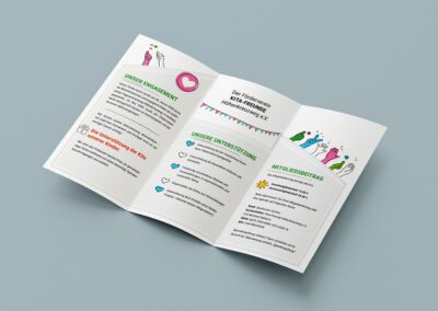 Innenseite: Flyer Design für den Förderverein einer Kita, Elementardesign