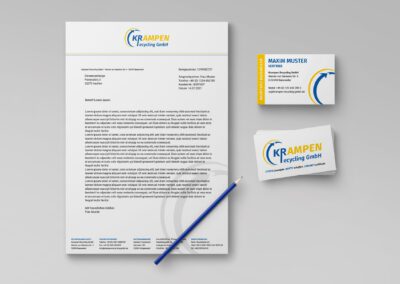 Krampen Recycling GmbH -Visitenkarten Design und Geschäftspapier, Elementardesign