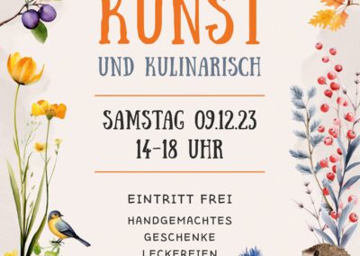 Kunst und Kulinarisch - Plakatdesign für einen Kunstmarkt